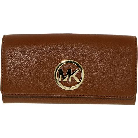 brown mk wallet|michael kors brown leather wallet.